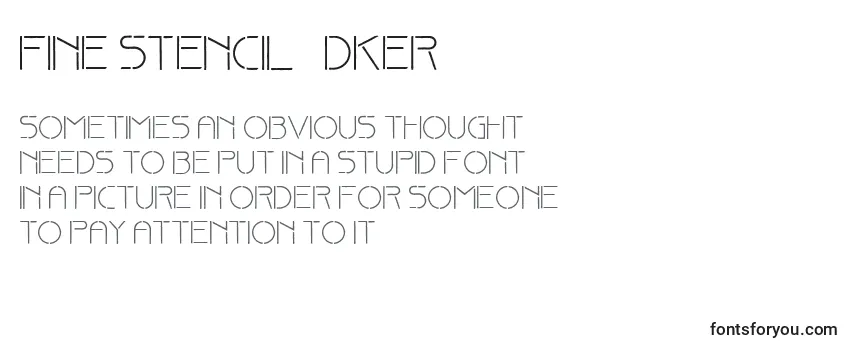 Review of the Fine stencil   Dker Font