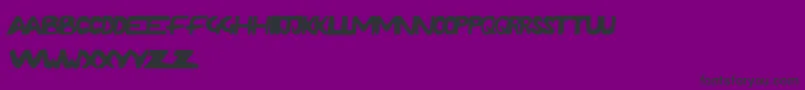 RushdaFunky Font – Black Fonts on Purple Background