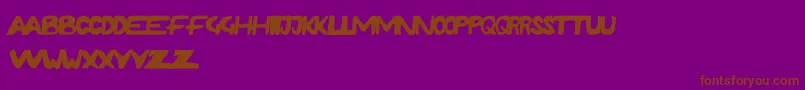 RushdaFunky Font – Brown Fonts on Purple Background