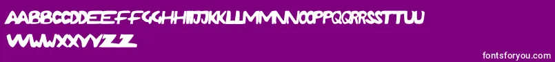 fuente RushdaFunky – Fuentes Blancas Sobre Fondo Morado