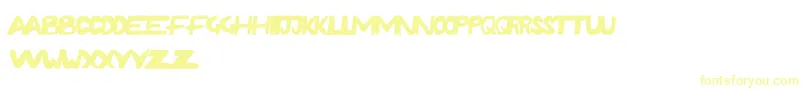 Police RushdaFunky – polices jaunes sur fond blanc