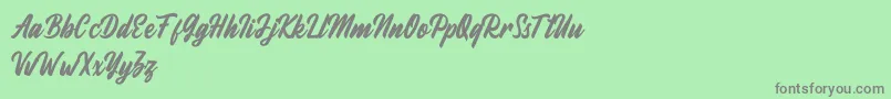 Fineberg Demo Font – Gray Fonts on Green Background