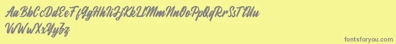 Fineberg Demo Font – Gray Fonts on Yellow Background