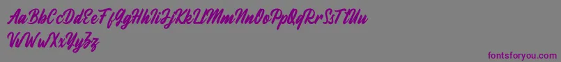 Fineberg Demo Font – Purple Fonts on Gray Background