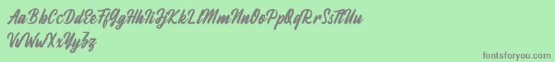 Fineberg Demo Font – Gray Fonts on Green Background