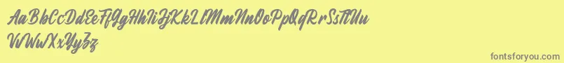 Fineberg Demo Font – Gray Fonts on Yellow Background