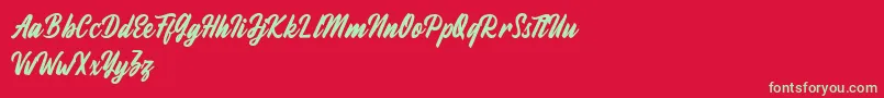 Fineberg Demo Font – Green Fonts on Red Background
