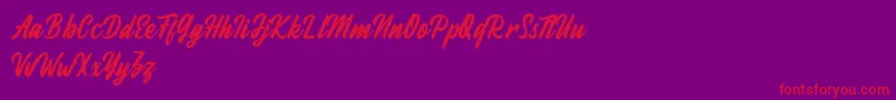 Fineberg Demo Font – Red Fonts on Purple Background