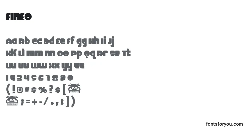 Шрифт FINEO    (126692) – алфавит, цифры, специальные символы