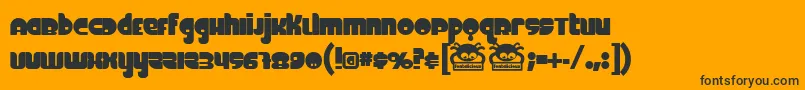 Шрифт FINEO    – чёрные шрифты на оранжевом фоне