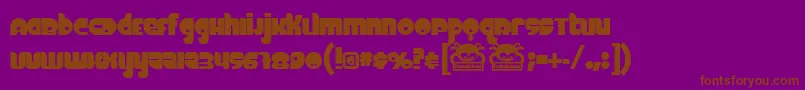 FINEO   -fontti – ruskeat fontit violetilla taustalla