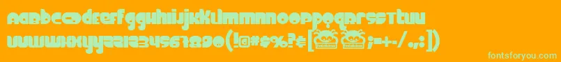 FINEO    Font – Green Fonts on Orange Background