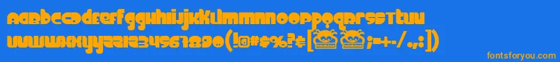 FINEO    Font – Orange Fonts on Blue Background