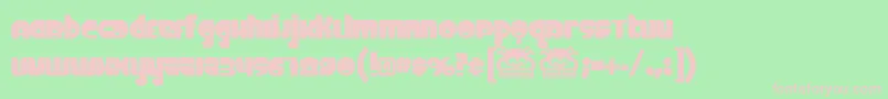フォントFINEO    – 緑の背景にピンクのフォント