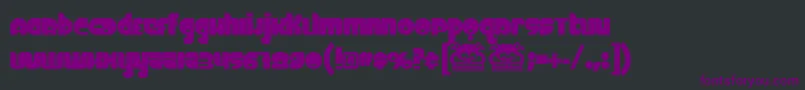 Шрифт FINEO    – фиолетовые шрифты на чёрном фоне
