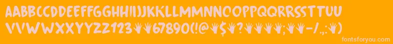 More about Fingerfood DEMO Font Fingerfood DEMO Font – Pink Fonts on Orange Background