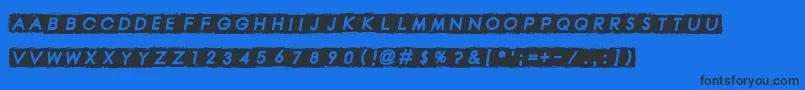 Finished Sympathy Font – Black Fonts on Blue Background