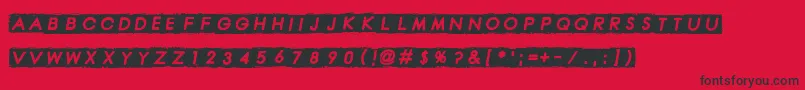 Finished Sympathy Font – Black Fonts on Red Background