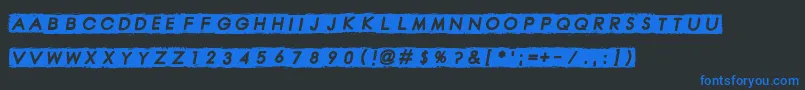 Finished Sympathy Font – Blue Fonts on Black Background