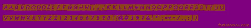 fuente Finished Sympathy – Fuentes Marrones Sobre Fondo Morado