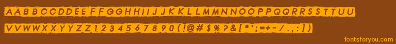 fuente Finished Sympathy – Fuentes Naranjas Sobre Fondo Marrón