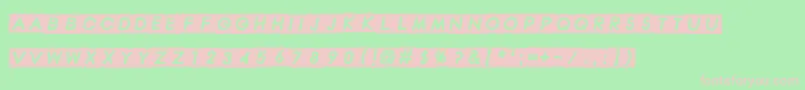 Finished Sympathy-fontti – vaaleanpunaiset fontit vihreällä taustalla