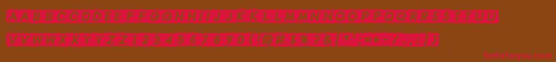 Finished Sympathy Font – Red Fonts on Brown Background