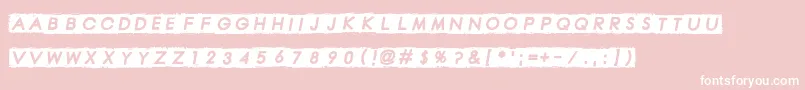 Finished Sympathy Font – White Fonts on Pink Background