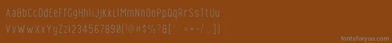 フォントFinland Rounded Thin – 茶色の背景に灰色の文字