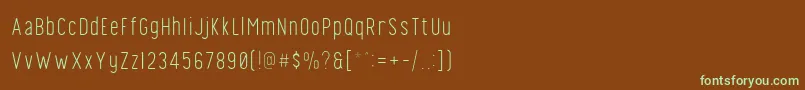 Czcionka Finland Rounded Thin – zielone czcionki na brązowym tle