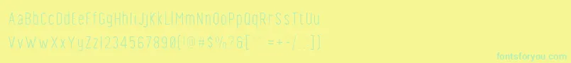 Finland Rounded Thin Font – Green Fonts on Yellow Background