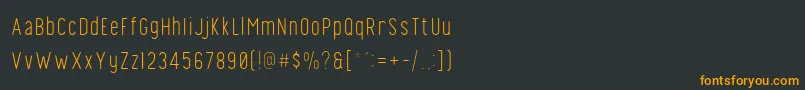 Finland Rounded Thin Font – Orange Fonts on Black Background