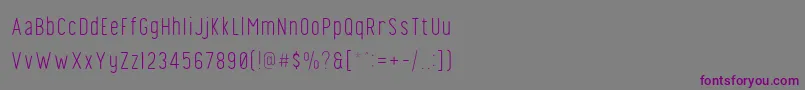 Fonte Finland Rounded Thin – fontes roxas em um fundo cinza