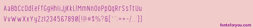 Czcionka Finland Rounded Thin – fioletowe czcionki na różowym tle