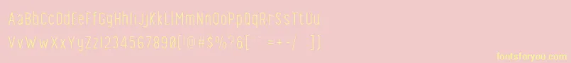 Finland Rounded Thin Font – Yellow Fonts on Pink Background