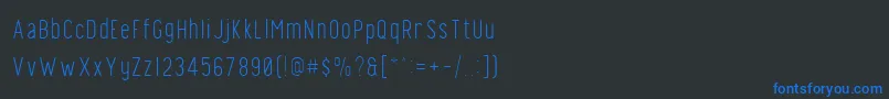 Finland Rounded Thin Font – Blue Fonts on Black Background