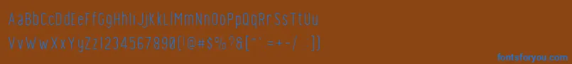 Шрифт Finland Rounded Thin – синие шрифты на коричневом фоне