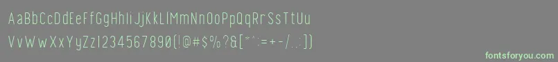 Fonte Finland Rounded Thin – fontes verdes em um fundo cinza