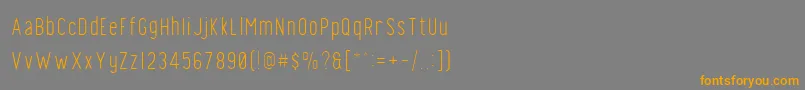 Шрифт Finland Rounded Thin – оранжевые шрифты на сером фоне