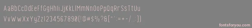 Finland Rounded Thin-fontti – vaaleanpunaiset fontit harmaalla taustalla