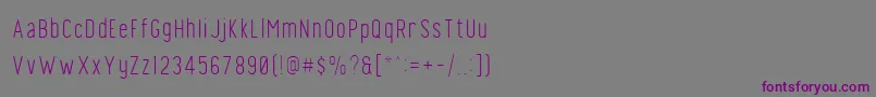 Шрифт Finland Rounded Thin – фиолетовые шрифты на сером фоне