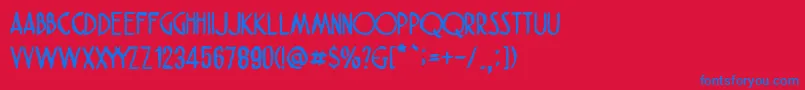 FINOLIS Font – Blue Fonts on Red Background