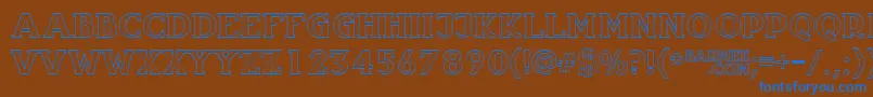 Infantylout Font – Blue Fonts on Brown Background