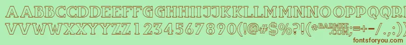 Infantylout Font – Brown Fonts on Green Background