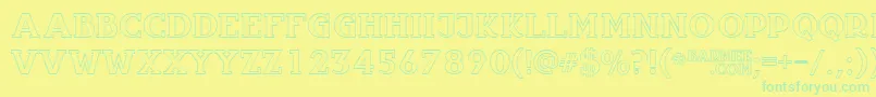 Police Infantylout – polices vertes sur fond jaune