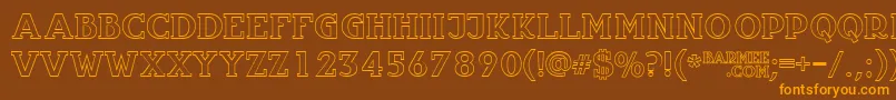 Infantylout Font – Orange Fonts on Brown Background