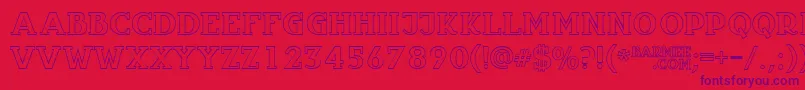 Infantylout Font – Purple Fonts on Red Background