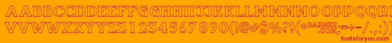 Infantylout Font – Red Fonts on Orange Background