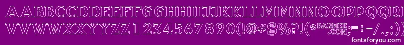 Infantylout Font – White Fonts on Purple Background