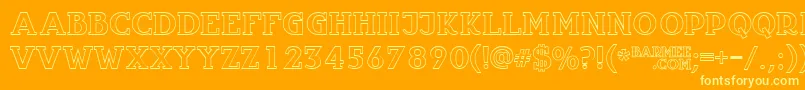 Infantylout Font – Yellow Fonts on Orange Background